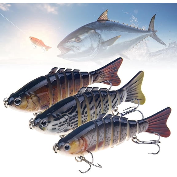 Robotic Fishing Lure, 2026 Upgrade 3D Swimming Bait for Freshwater & Saltwater, Fishing Gear Attracts Fishing Lures Walleye Trout Bass, Fishing Lures for Beginners