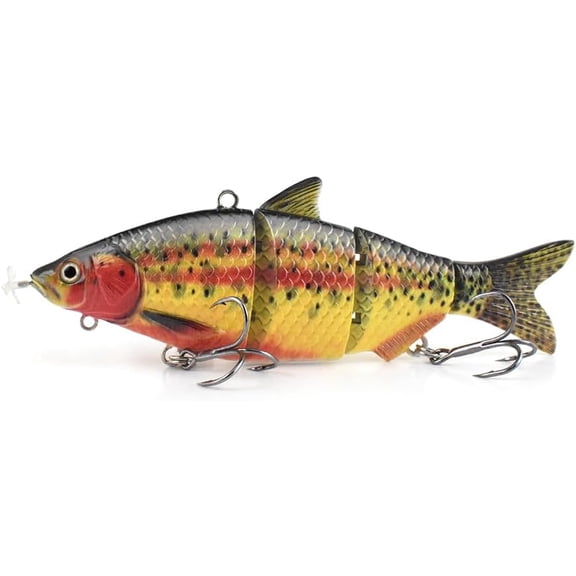 Robotic Fishing Lure Animated Sinking Electric Segmented Bait with Metal Joint for Freshwater and Saltwater