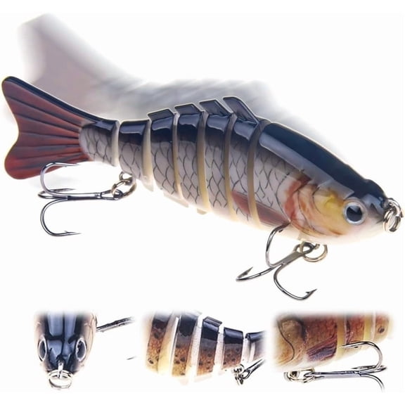 Robotic Fishing Lure, Lifelike Swimming Action Hard Swimbait, Slow Sinking Bionic Artificial Bait for Beginner Amateur Professional Anglers