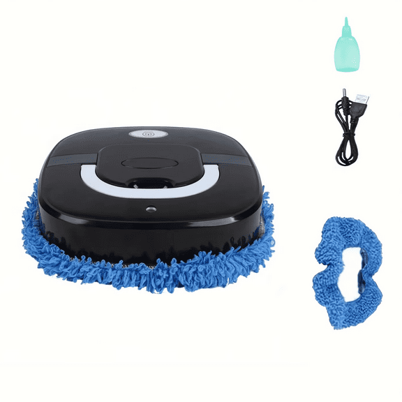 Robotic Floor Mop, Funtogether Toys, Electric with Spray & UV, Quiet Cleaner for Pet Hair on Hardwood Floors