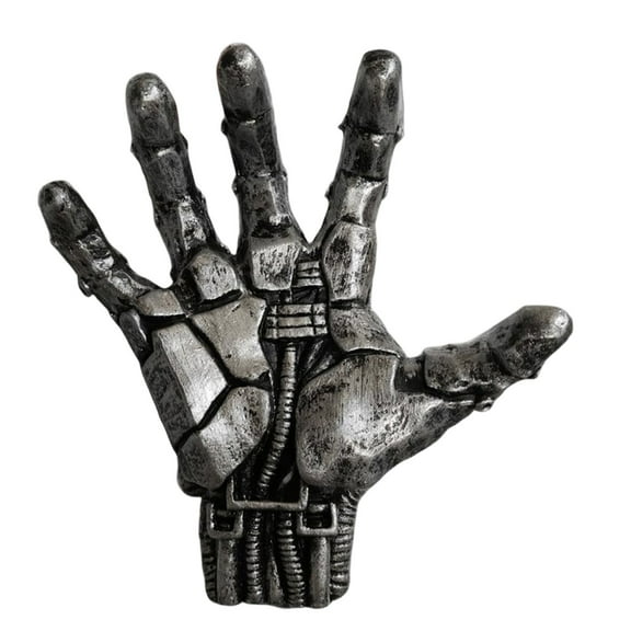 Robotic Hand Wall Decor Sculpture Mechanical Palm Shaped Ornament for Home Office Industrial Style Display
