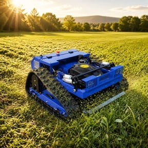 DeepKron Robotic Lawn Mower Gasoline Rato 225cc 9HP Remote Controlled Tracked Lawn Mower All-Terrain Robotor Mower Classic