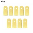 thumbnail image 1 of for Robotic Lawnmower Replacement Blades 43mm Long Stainless Steel with Screws, 9 Pack Weather Resistant Lawn Mower Parts for Increased Cutting Performance, Gold, 1 of 12