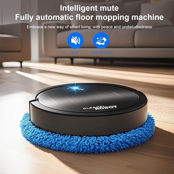 Robotic Mop for Home - Wireless Auto Mopping, Smart Path Planning, Ultra-Thin & Quiet, Anti-Collision, for Hardwood/Tile/Small Spaces(Black)