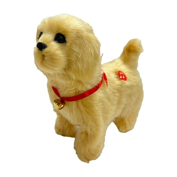 A Robotic Plush Dog Walking Barking Interactive Electronic Pet With Music Touch Sensitive Features Lifelike Companion Toy For Children 8.7 Inch Length
