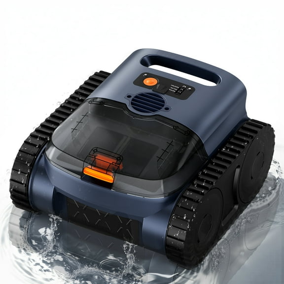 Robotic Pool Vacuum with 180W Brushless Motor, 180 mins Runtime ,Cordless Pool Vacuum Robot for Above Ground and Inground Pools Wall Floor Waterline Cleaning