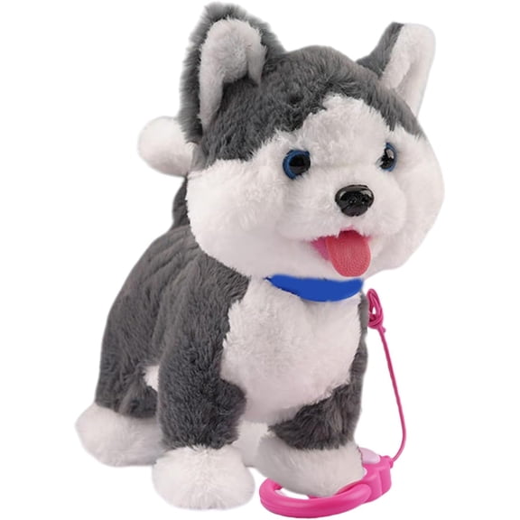 Robotic Puppy Dog Realistic, Wuffy Robot Dog, Electronic Interactive Plush Puppy Simulation Licking Action with Walking, Barking, Tail Wagging, and Responsive to Touch