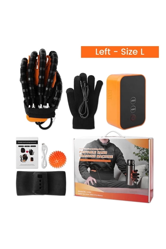 Robotic Rehabilitation Gloves, Finger and Hand Function Rehabilitation Robot Gloves, Hand Strengthener Stroke Recovery Equipment with Mirror Glove, Left Hand, L