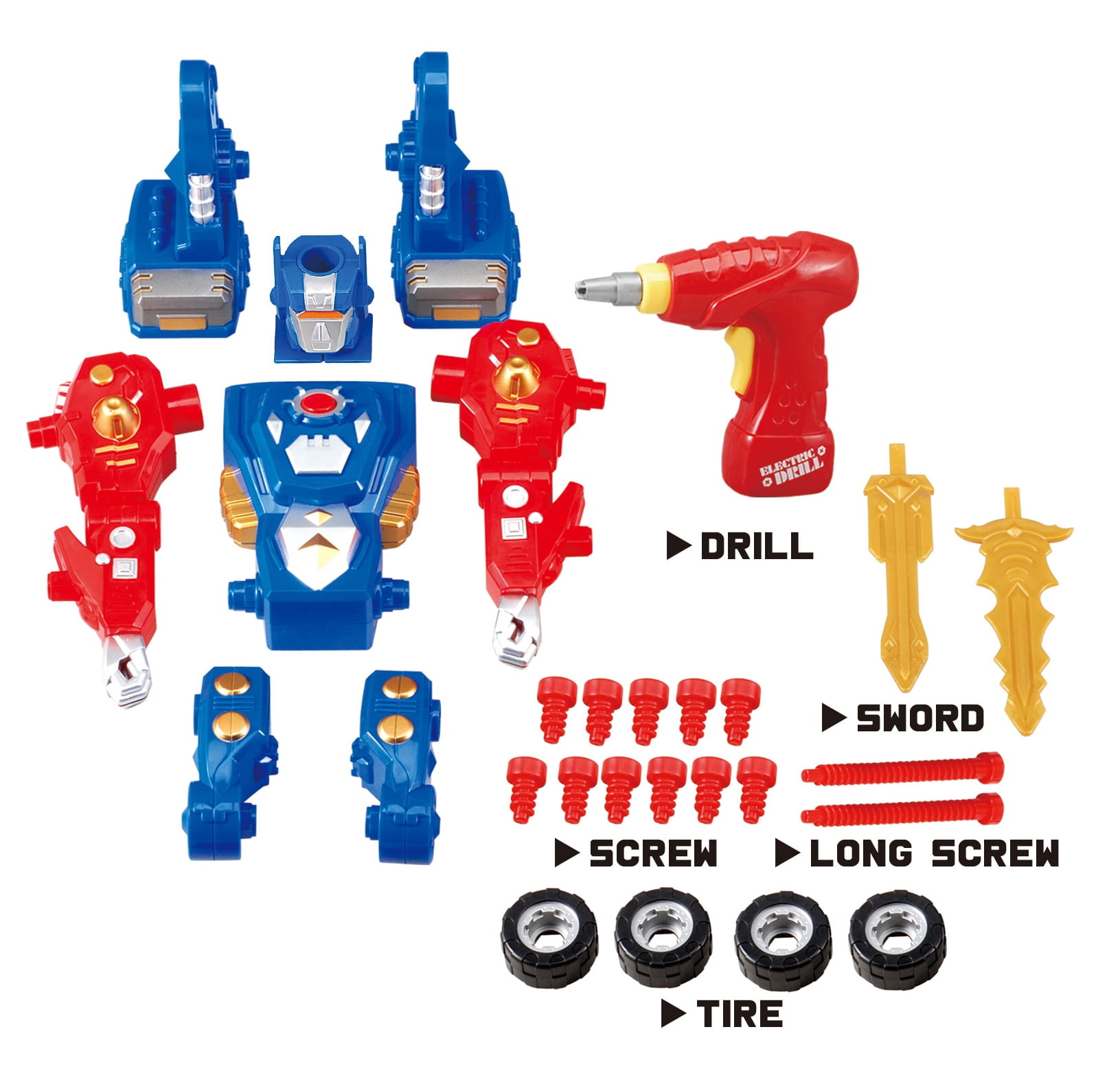 Robotic Revolution Take A Part Transformer Robot Building Kit Construction Toy With 31 Pieces