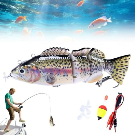 Robotic Swimming Bait, 2025 Upgrade 5.5 Inch Electronic Fishing Lures for Bass, Bluegill, Robotic Swimbaits for Saltwater & Freshwater