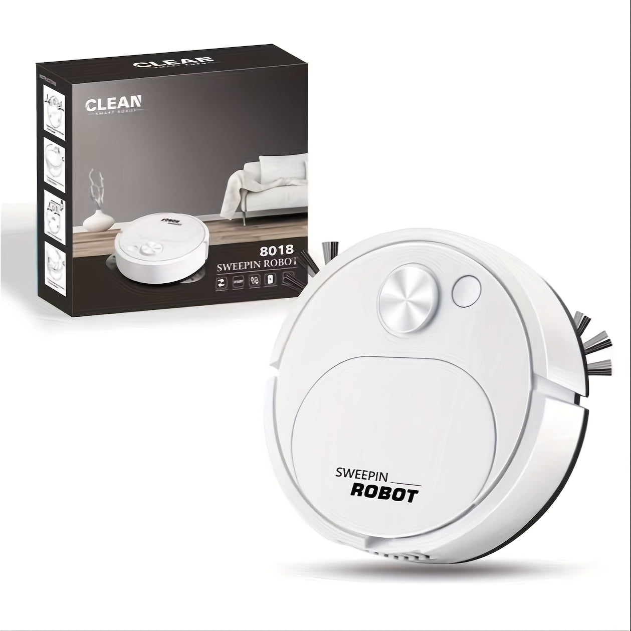 Robotic Vacuum Cleaner 3-in-1 Cordless for Carpet and Hard Floor ...