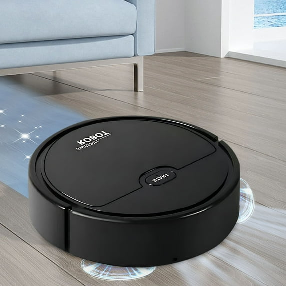 Robotic Vacuum Cleaner, Sweeping Robot, With Sweeping and Dragging, Intelligent Sensing Barrier, Rotating Brushes, Robot Vacuum for Hardwood Floors, Carpets & Pet Hair