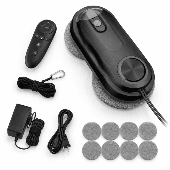Robotic Window Cleaner with Dual Spray for High-rise Windows Black X3