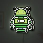 Robotics 3D Novelty Light Box for Makerspaces, Workshop Decor, Ideal for Engineers Width 8 inch, 20cm