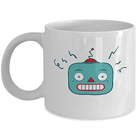 Robotics 11 oz Coffee Mug - Geek Gifts for Dad White Ceramic