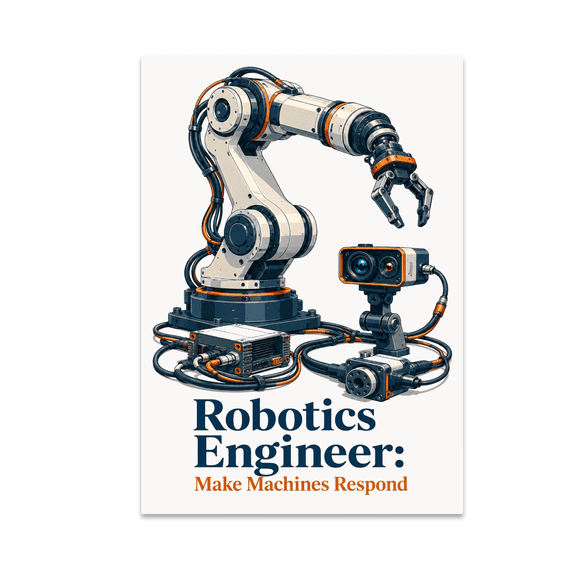 Robotics Engineer Make Machines Respond Wall Art - Robotics Engineer - 13x19 Poster Print