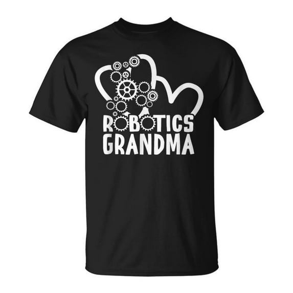 Robotics Grandma Of A Robotics Engineer Grandmother Heart T-Shirt - Proud Grandma Tee - Gift for Robotics Engineer's Grandma - Heart Design