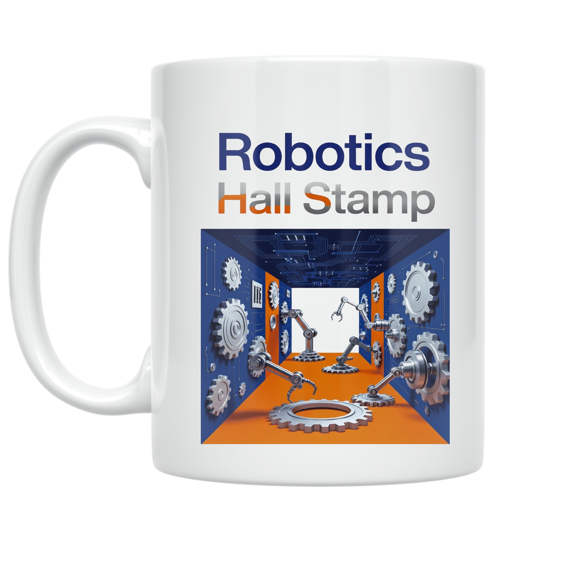 Robotics Hall Stamp Design - Robotics Enthusiast - 11 oz Ceramic Coffee Mug