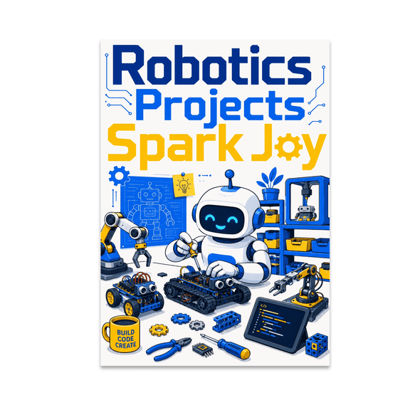 Robotics Projects Spark Joy - Makerspace Enthusiast - 13x19 Poster Print