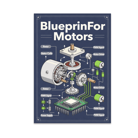 Robotics Tinkerer Micro Blueprint Wall Decor - Robotics Enthusiast - 13x19 Poster Print