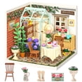 thumbnail image 1 of ROBOTIME Super Creator DIY Miniature Dollhouse Kit-Blooming Tea Garden,Plastic Tiny House Building Set Craft Kits,Gifts for Teens Adults, 1 of 8