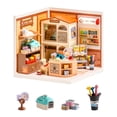 thumbnail image 1 of Robotime DIY Miniature House Kit, Furry Friends' Home Super Creator, Mini Dollhouse Building Set with LED Light, Tiny House Craft Kit for Home Decor, 3D Puzzle Toys Gifts for Adults Teens, 1 of 9
