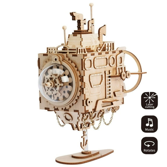 Robotime DIY Steampunk Music Box- Submarine