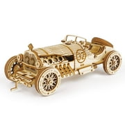 Robotime Grand Prix Car 3D Wooden Puzzle Mechanical 116 Scale Car Model Kits,Brain Teaser Puzzles Vehicle Building Kits