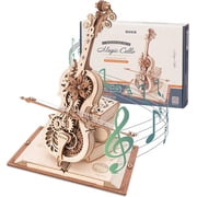 ROKR 3D Wooden Puzzles for Adults,Wooden Music Box Kits-Cello Wood Model Kits for Adults to Build