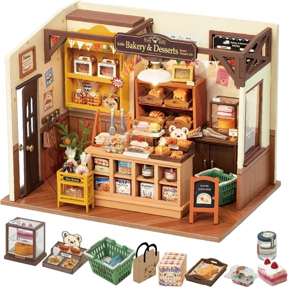 Robotime RDG161 Becka's Baking House | Robotime DG161 DIY Dollhouse Miniatures Kit