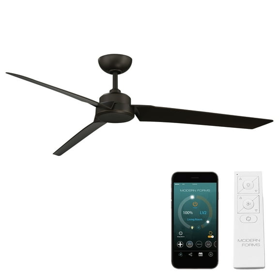 Roboto 62" Oil Rubbed Bronze Smart Ceiling Fan with Remote Control