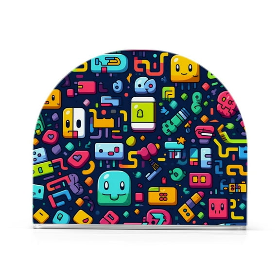 Robots Aliens Napkin Holder for Table Clear Napkin Stand Paper Holder Acrylic Organizer Dispenser Napkins for Dinner Kitchen Restaurant Room