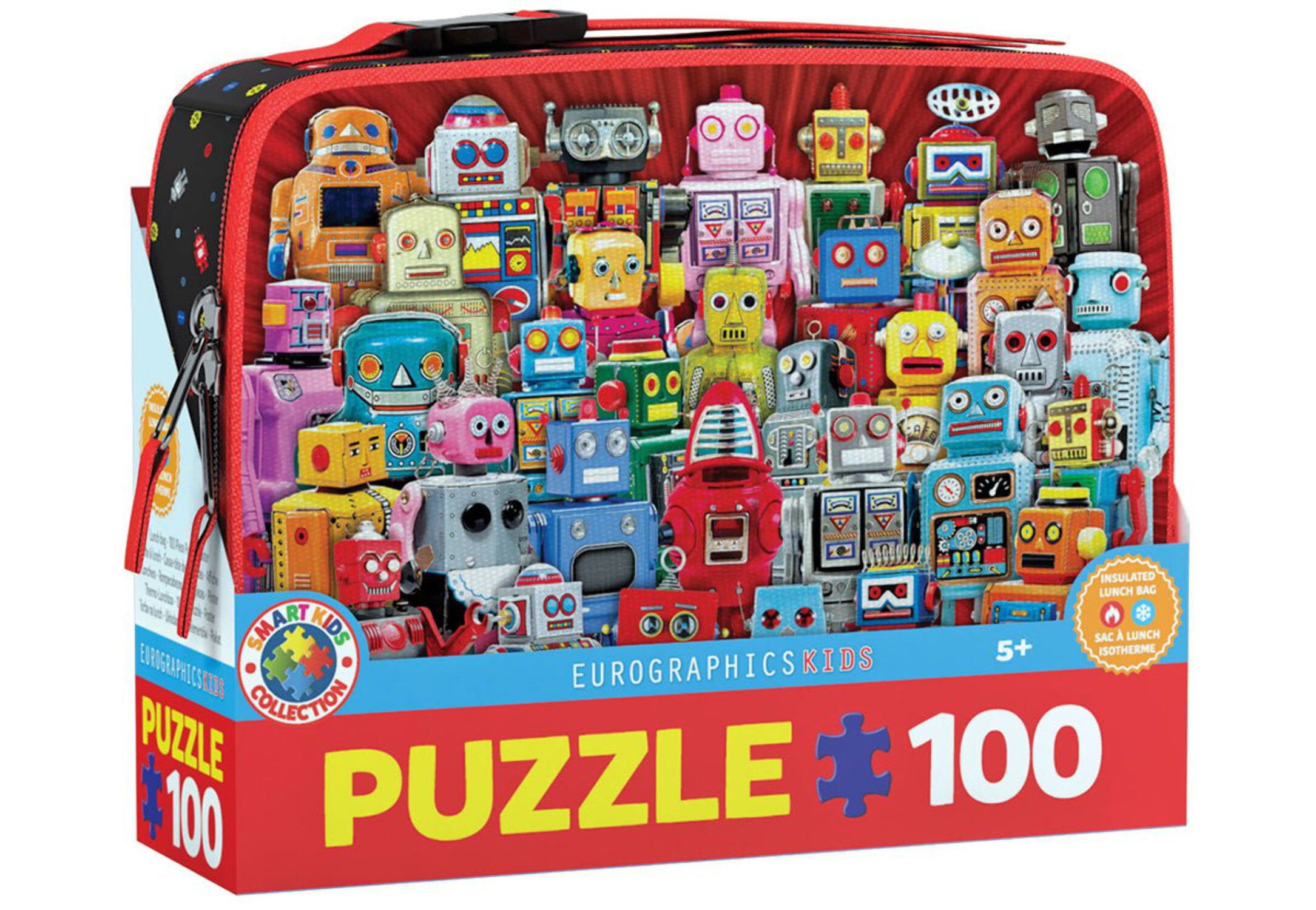 Robots Lunch Bag 100 Piece Jigsaw Puzzle by Eurographics - SMART KIDS Collection