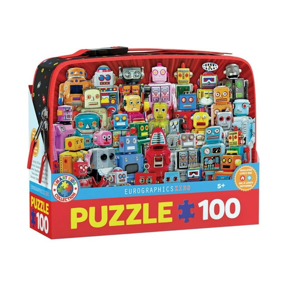 Robots Lunch Bag 100 Piece Jigsaw Puzzle by Eurographics - SMART KIDS Collection