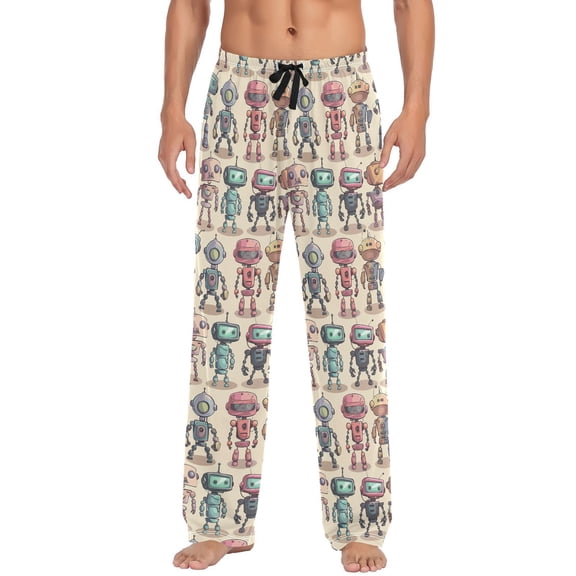 Robots Men's Pajama Pants with Pocket Lounge Pants Pajama Sleep Pant Pj Comfortable