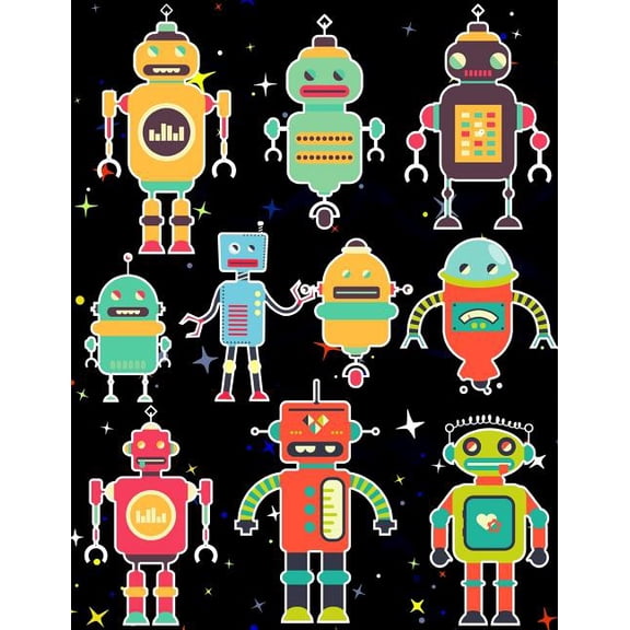 More Kool Kidz Robots Sticker Album For Boys: 100 Plus Pages For PERMANENT Sticker Collection, Activity Book For Boys or Girls - 8.5 by, Book 25, (Paperback)