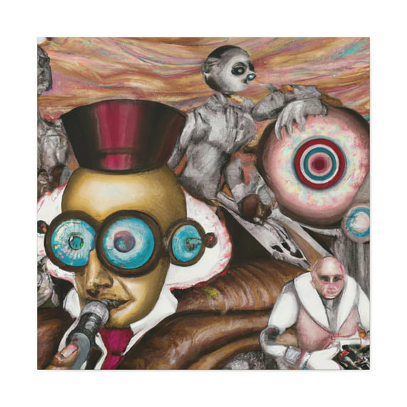 Robots in Rococo. - Canvas