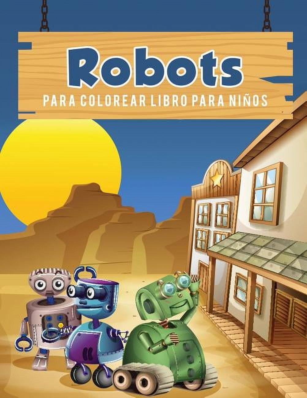 YOUNG SCHOLAR Robots para colorear libro para nios (Paperback)