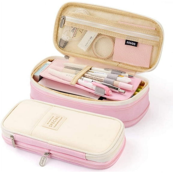 Robotsky Canvas Pencil Cases, Pink