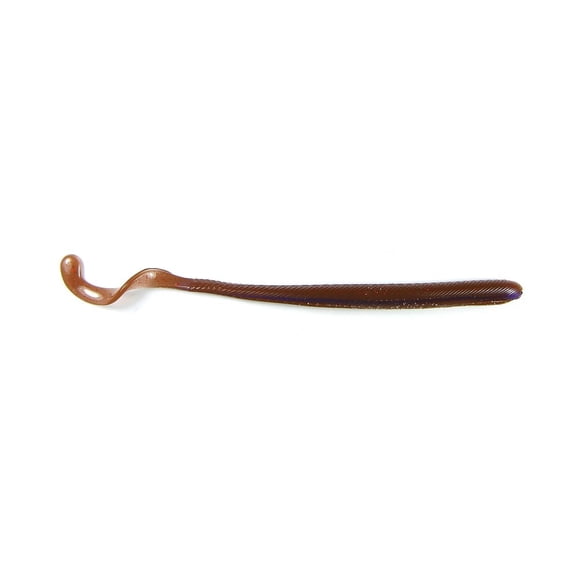 Roboworm Curly Tail Worm Bait Oxblood Light/Red Flake, 5 1/2-Inch
