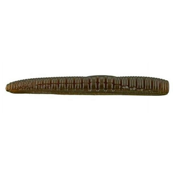 Roboworm Ned Worm 3" Green Pumpkin Black Flake, 8/Pack