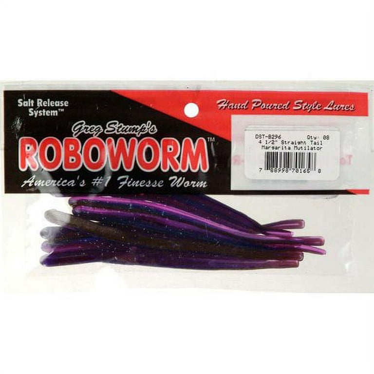Roboworm Straight Tail Worm 4-1/2, Margarita Mutilator (Base UPC  0078899870164