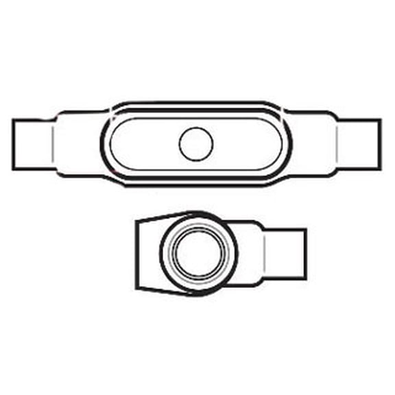 Robroy Industries PRTB67SA, Rigid Conduit Body, 2 Al Form 7 Tb Fitting, 1 PC