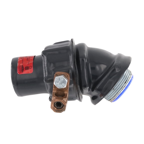 Robroy PR5346GR Plasti-Bond 45° PVC Coated Liquidtight Conduit Connector, Grounded, 1-1/2"