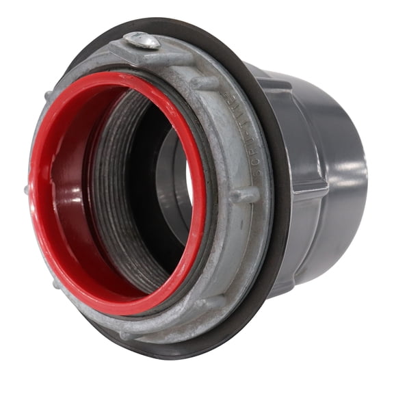 Robroy PRSTG9 Plasti-Bond Grounded PVC Coated Knockout Conduit Hub, 3-1/2"