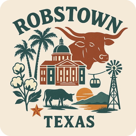 Robstown Texas Keepsakes Souvenir Vinyl Sticker – Destination Travel Keepsake Collectible (3-Inches Wide)