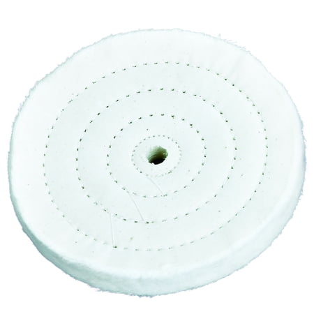 Robtec Cloth Polishing Wheel with Two 1/2"ID Flanges, 6" x 1" Arbor