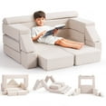 thumbnail image 1 of Robud Kids Sofa Modular Kids Play Couch Washable Toddler DIY Sofa for Playroom, Bedroom, Nursery, Beige, 1 of 5