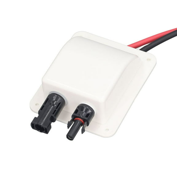 Robust Dual Solar Cable Junction Box with 31cm Extension for Easier Installation in Outdoor Settings