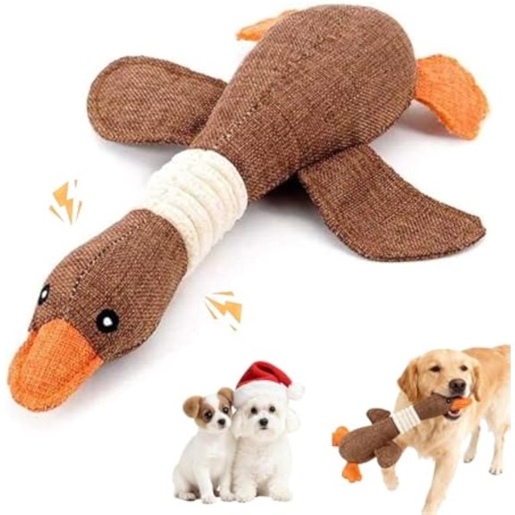 Robust Duck-Designed for Heavy Chewers, 2026 New Indestructible Dog Toy, Rubberduck Goose Dog Toy for Extreme Chewers, Long-Lasting Stitching for Large Medium Small Dogs (Brown)